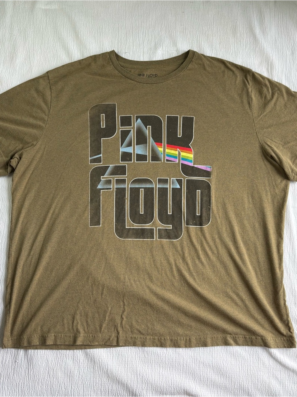 Army Green Vintage Pink Floyd Dark Side of the Moon T-Shirt Men’s 2XL 2XB